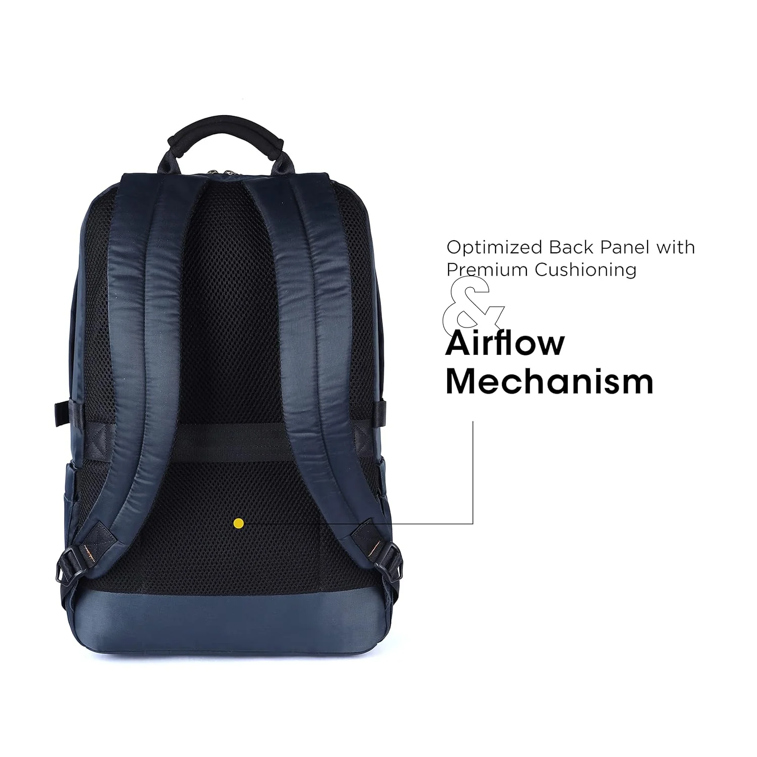Gear Double Decker 19"/31L Large Water Resistant Faux Leather Laptop Backpack | Backpack | Office Bag | Daypack | Travel Bag | Casual Backpack Men/Women (Navy-Tan) - Image 3