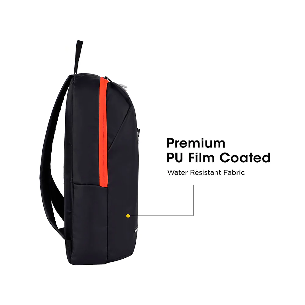 Gear Lite 15L Small Water Resistant Backpack (Black/Neon Orange) - Image 6