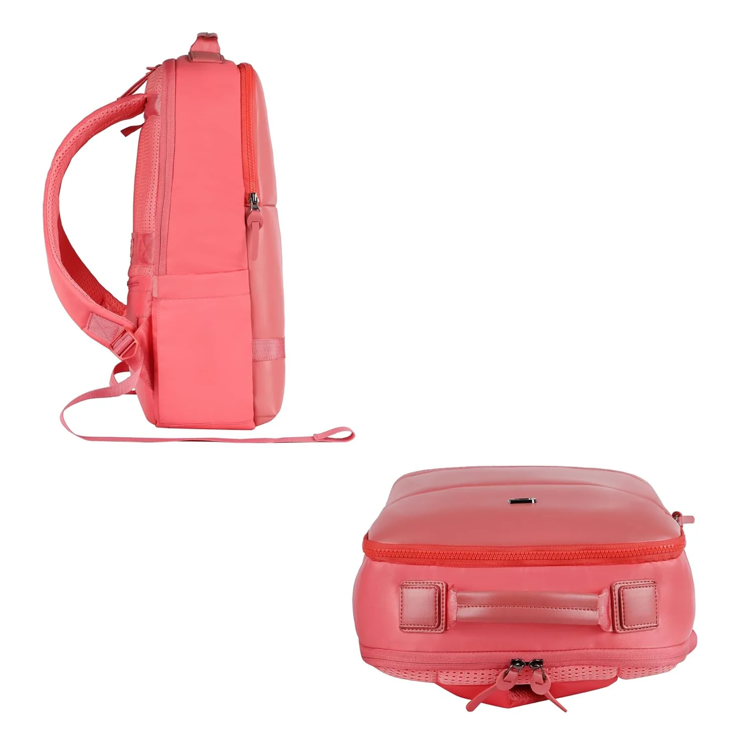 Gear Elevate 17"/20L Faux Leather Water Resistant Anti-Theft Laptop Bag/Backpack/Office Bag with Rain Cover for Men/Women (Pink) - Image 10