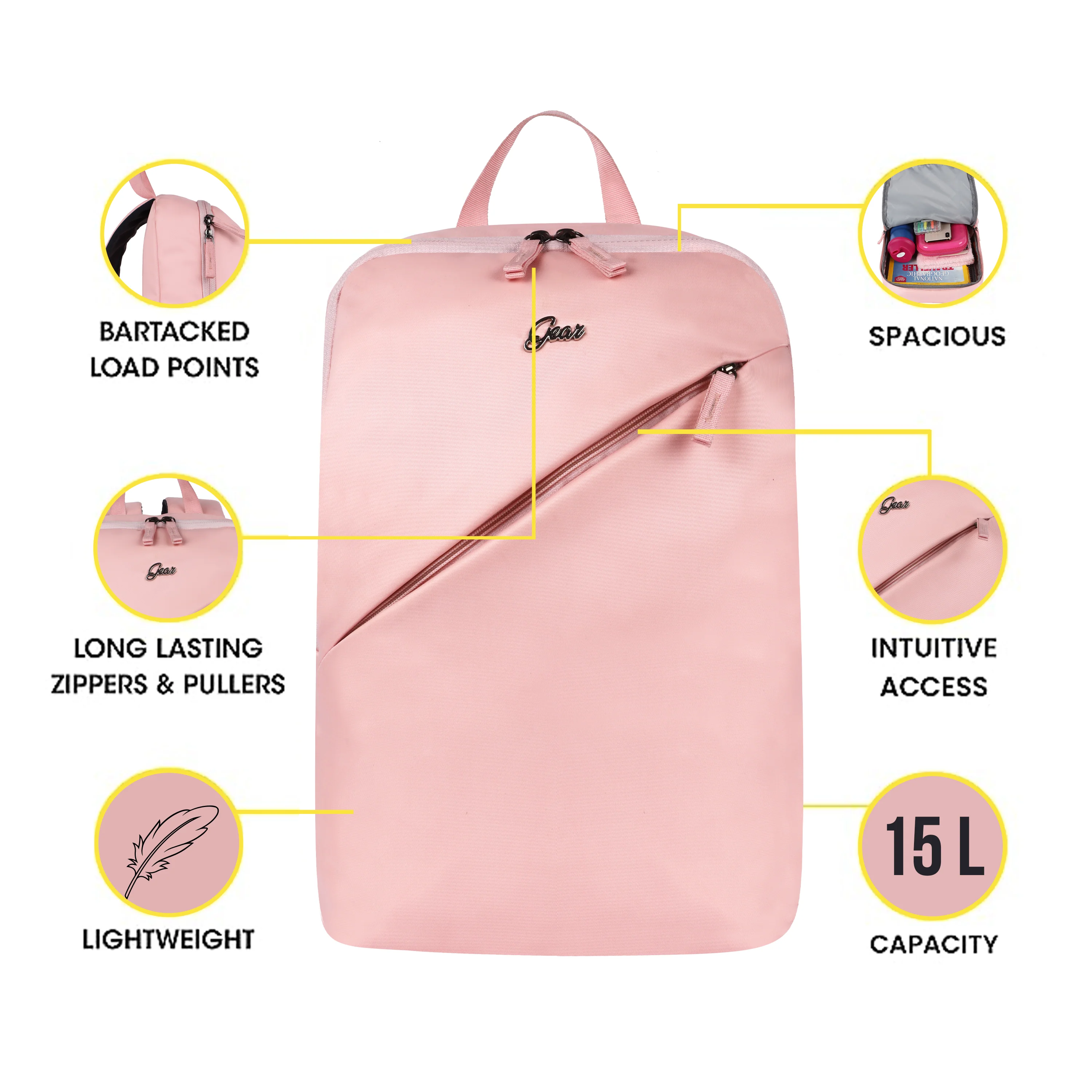 Gear Lite2 16L Backpack (Pink) - Image 8