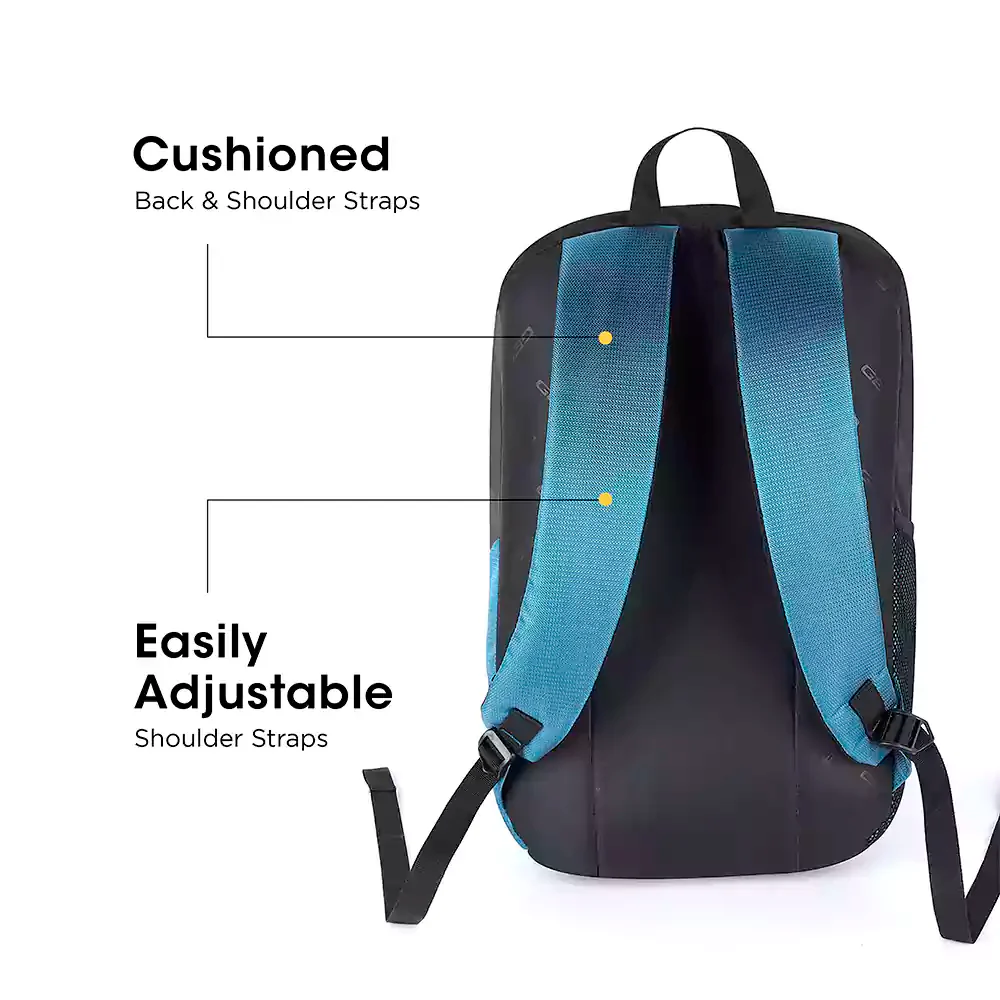 Suprior XL 17L Backpack with Shoe Pocket (Black-Teal) - Image 8