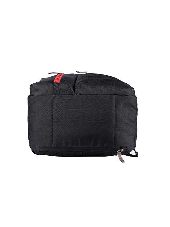 Gear Journey 29L Laptop Backpack with Rain Cover (Black-Red) - Image 6