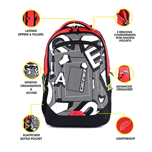 Gear Riddle 38L School/College Backpack (Red) - Image 10