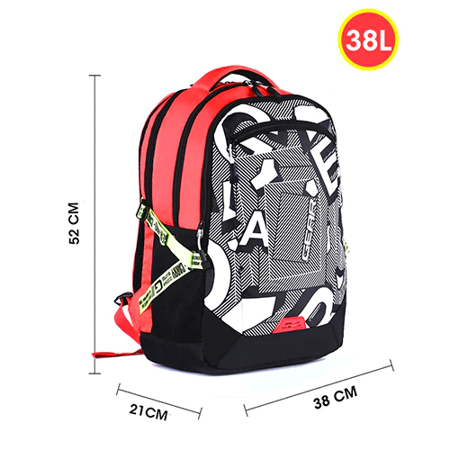 Gear Riddle 38L School/College Backpack (Red) - Image 9