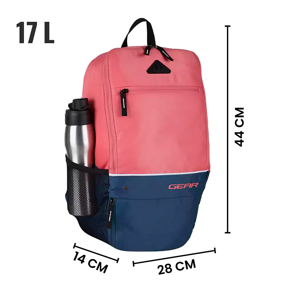 Suprior XL 17L Backpack with Shoe Pocket (Pink-Blue) - Image 3