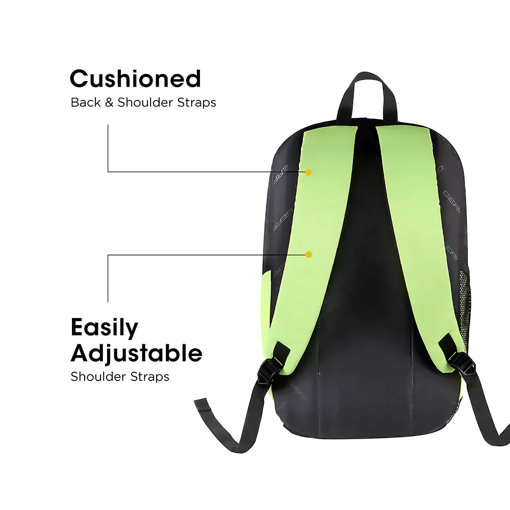 Suprior XL 17L Backpack with Shoe Pocket (Black-Fluroscent Green) - Image 9