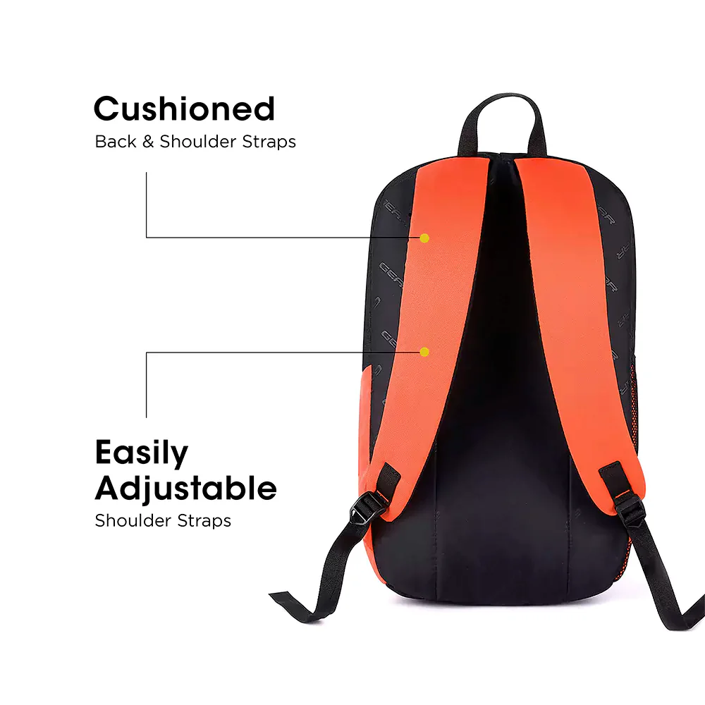 Suprior XL 17L Backpack with Shoe Pocket (Black-Orange) - Image 10