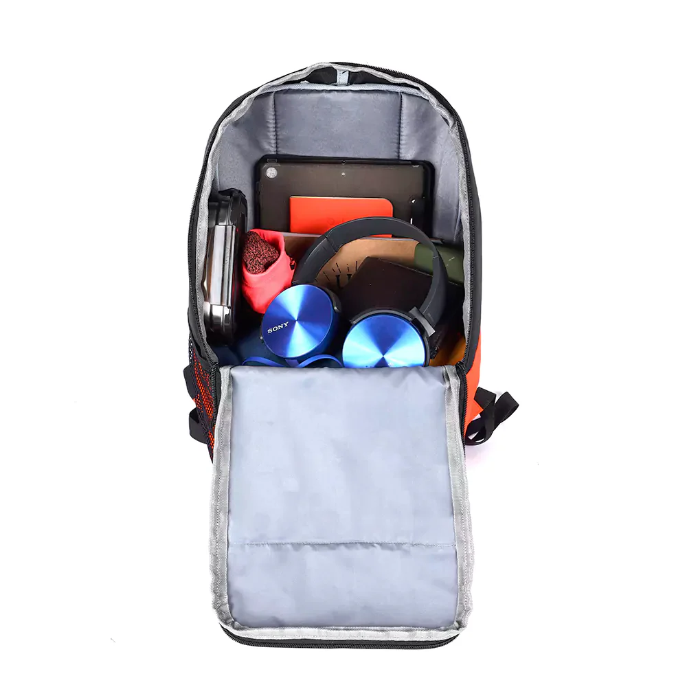Suprior XL 17L Backpack with Shoe Pocket (Black-Orange) - Image 7