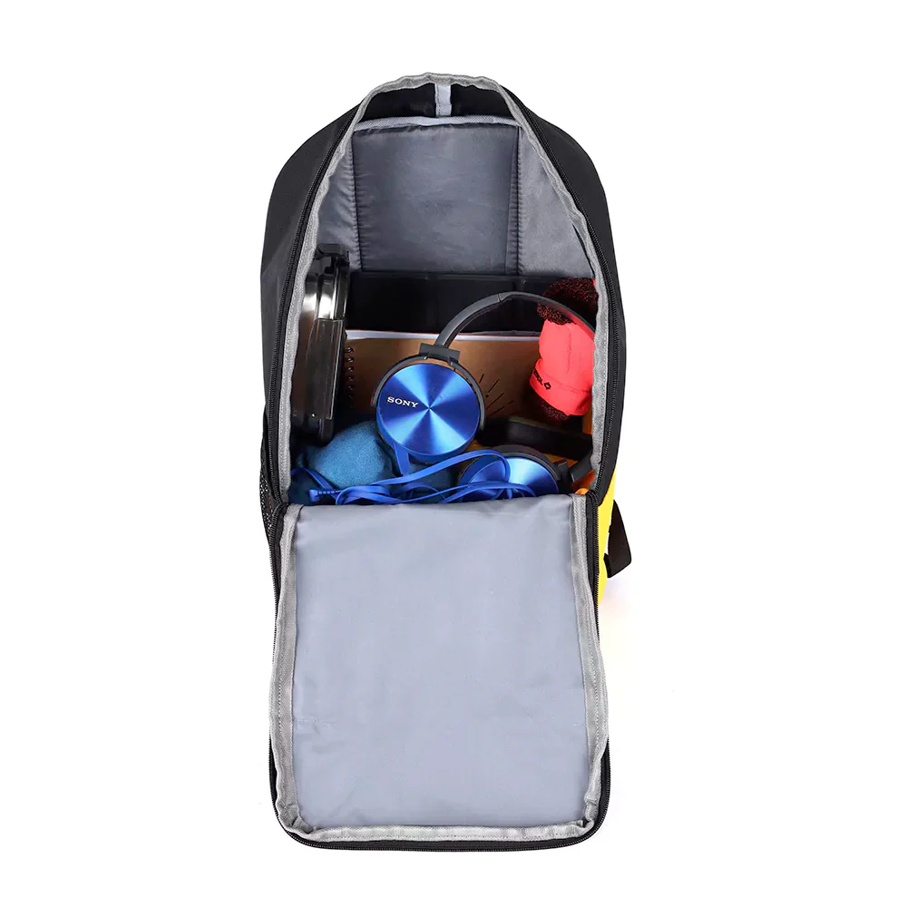 Suprior XL 17L Backpack with Shoe Pocket (Black-Yellow) - Image 10
