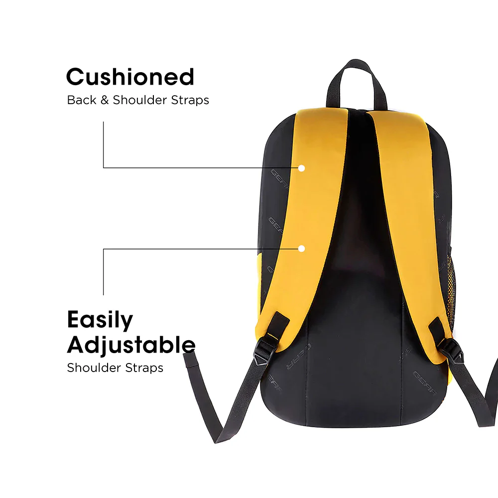 Suprior XL 17L Backpack with Shoe Pocket (Black-Yellow) - Image 9