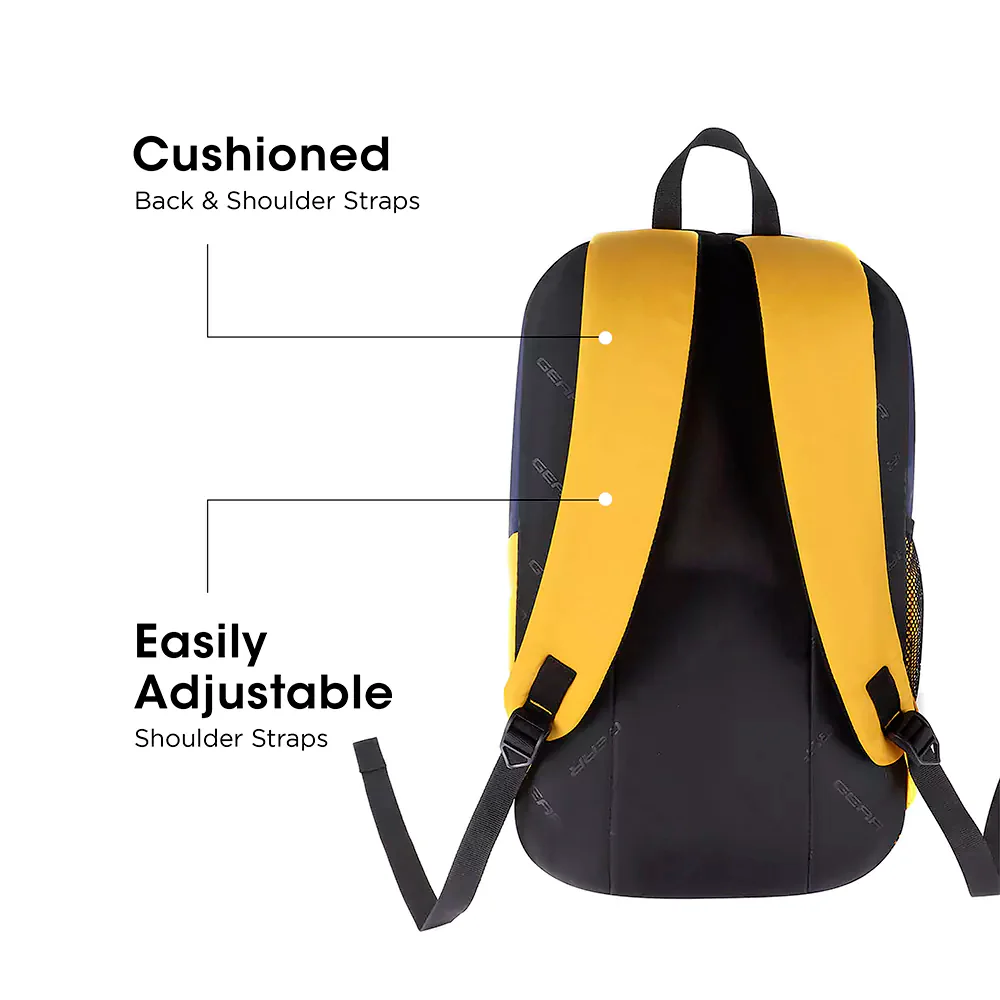 Suprior XL 17L Backpack with Shoe Pocket (Navy-Yellow) - Image 6